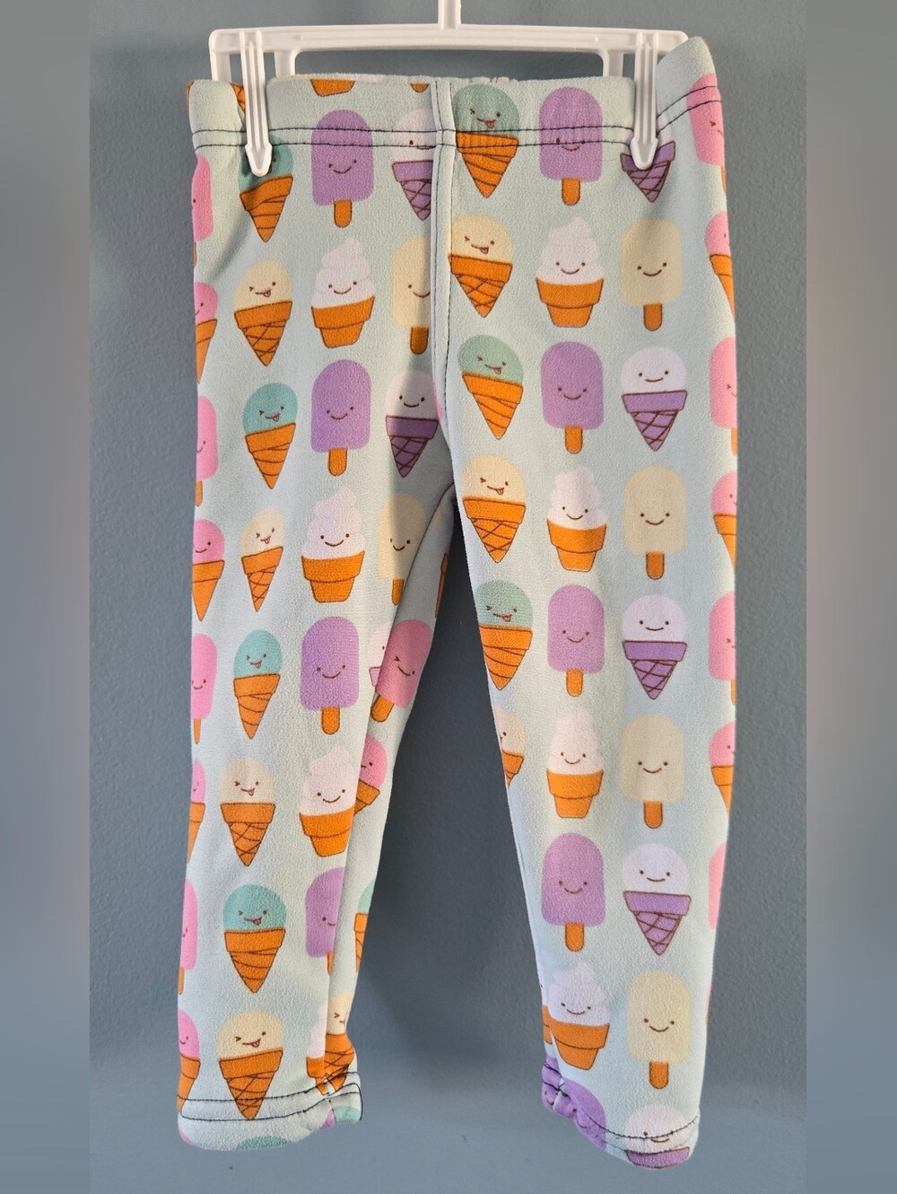 2T Ice Cream Print Lined Warm Leggings